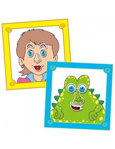 Knygutė FUNNY FACES su daugkartinio...