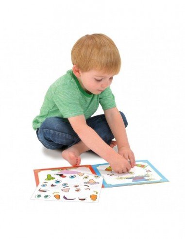 Knygutė FUNNY FACES su daugkartinio...