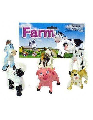 Rinkinys linksmi fermos gyvūnai