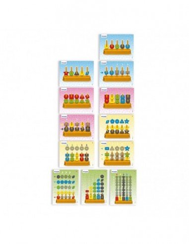 Rinkinys ABACOLOR SHAPES, 50 det.+12...