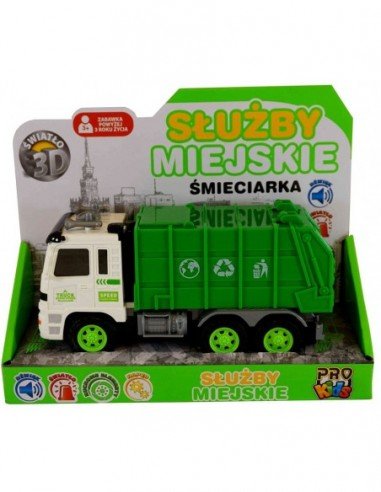 Mašina šiukšliavežė 20cm, su šviesa...