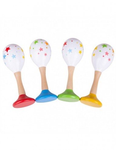 Marakasas medinis, 1vnt, 13 cm, 12 mėn.+