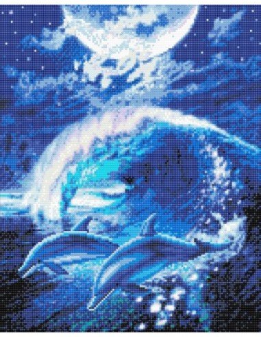 Rinkinys CRYSTAL ART Delfinai 8m.+...