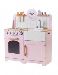 Medinė virtuvė su indais,... 2