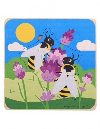 Dėlionė medinė Gyvenimo ciklas Bitė,...