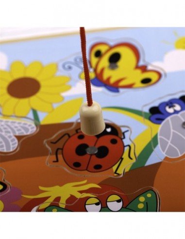 Magnetinė medinė žvejyba Vabždžiukai,...