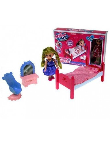 Lėlė 17cm su lovytė