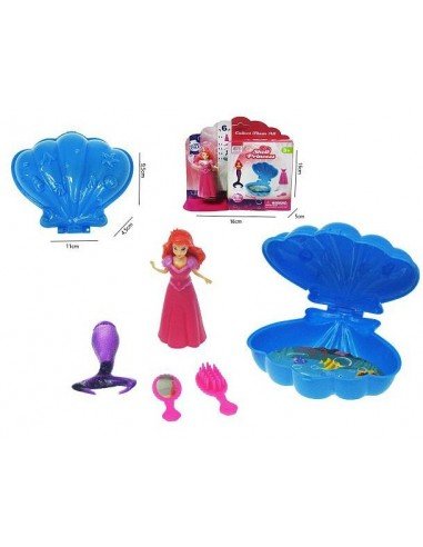 Lėlė Princesė 10cm su kriaukle ir...