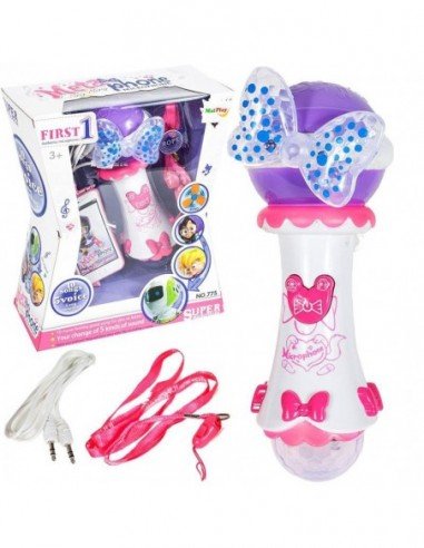 Mikrofonas FIRST 1, 10 melodijų + 5...