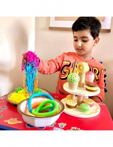 Sensoriniai "Makaronai" ploni, 3m.+