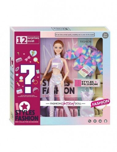Lėlė 29cm FASHION STYLE, su rūbais