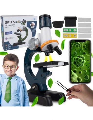 Mikroskopas 100x400x1200x, su...