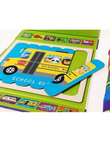 Dėlionė juostinė Transportas 12 in 1,...