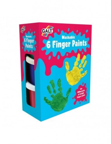 Dažai pirštais dažyti 6 sp., Galt