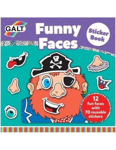 Knygutė FUNNY FACES su daugkartinio...