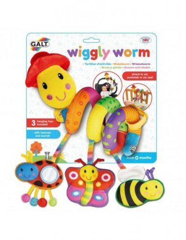 Rinkinys WIGGLY WORM, 3mėn.+ Galt