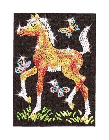 Rinkinys kūrybai SEQUIN RED arklys FOAL