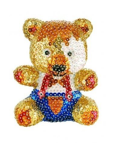Rinkinys kūrybai 3D SEQUIN ART meška