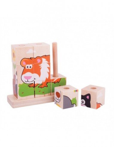 Medinės kaladėlės-dėlionė su stovu...