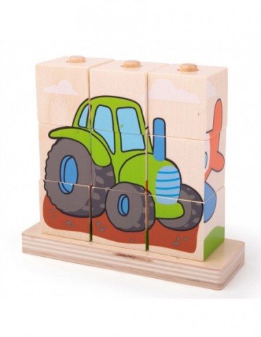 Medinės kaladėlės-dėlionė su stovu...