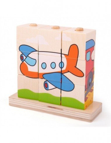 Medinės kaladėlės-dėlionė su stovu...