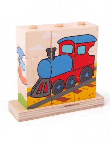 Medinės kaladėlės-dėlionė su stovu...