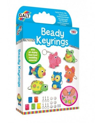 Rinkinys BEADY KEYRINGS, 6m.+, Galt