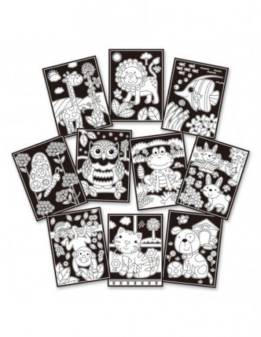 Knygutė spalvinimui, 10 lap., VELVET...