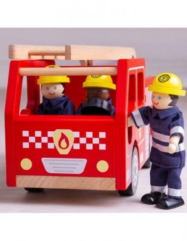 Medinė gaisrininkų mašina 29cm, 3m.+