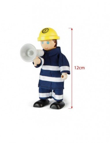 Medinės figūrėlės Gaisrininkai, 4vnt.