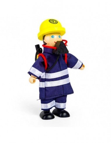 Medinės figūrėlės Gaisrininkai, 4vnt.