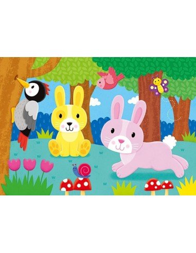 Dėlionė 4 in1  Miškas, 2,3,4,5 det.,...