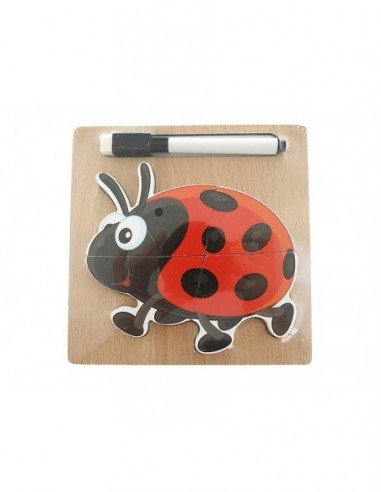 Dėlionė medinė magnėtinė 4 det., su...