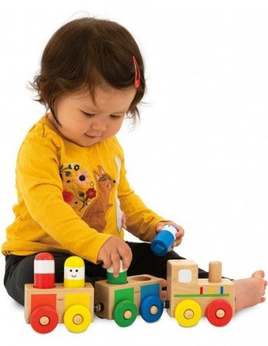 Medinis traukinys Shape Sorter Train,...