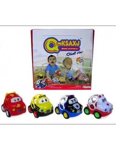 Mašina barškutis OBALL, 9cm, 12 mėn.+