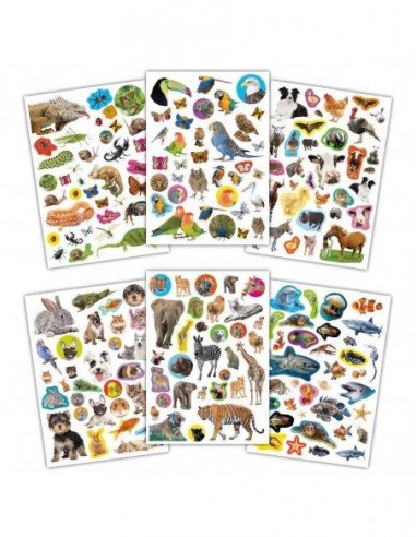 Knygutė su lipdukais 400vnt, Žvėrys...