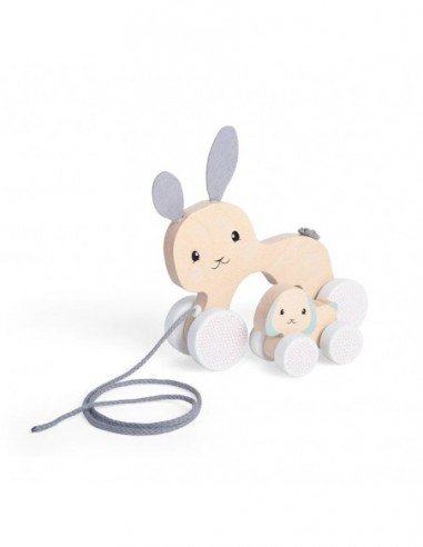 Traukiamas medinis žaislas triušis...