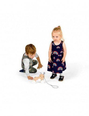 Traukiamas medinis žaislas triušis...