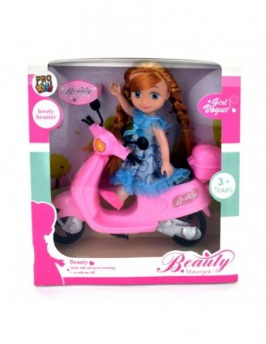 Lėlė ant skuterio, 22x22x6cm