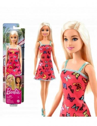Lėlė Barbie 29cm suknelė su drugeliais