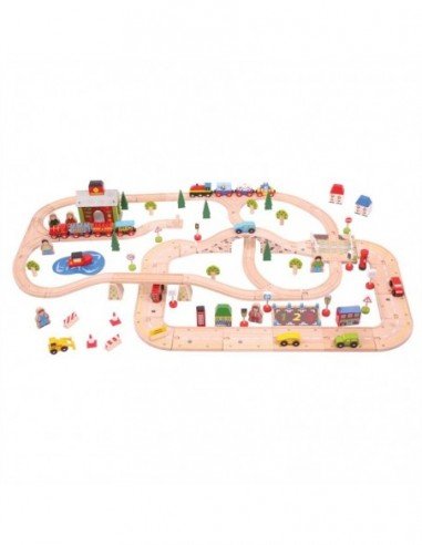 Rinkinys medinis  Traukinys su...