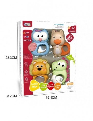 Barškučių rinkinys 4 vnt., 24x20cm, 0...