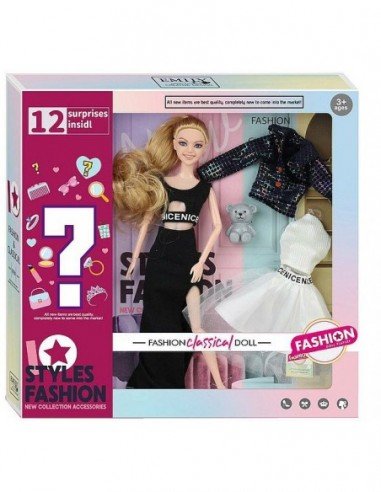 Lėlė 29cm STYLES FASHION, su rūbais