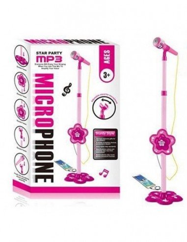 Karaokė mikrofonas su stovu,, MP3