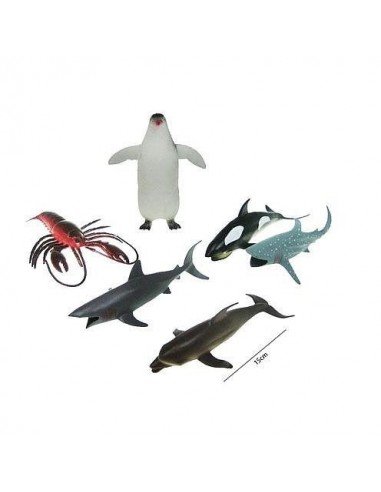 Jūros gyvūnai, 15cm, 6vnt.