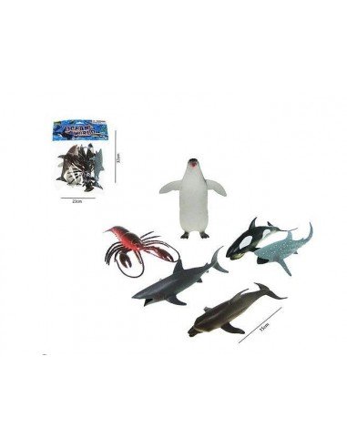 Jūros gyvūnai, 15cm, 6vnt.