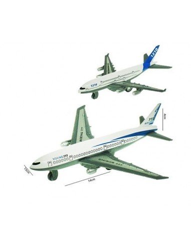 Keleivinis lėktuvas, metalinis, 14 cm