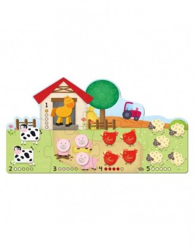 Dėlionė skaičiavimui iki 5, 6 det. +...