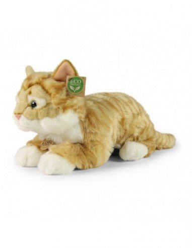 Pliušinis rudas gulintis katinas 40cm