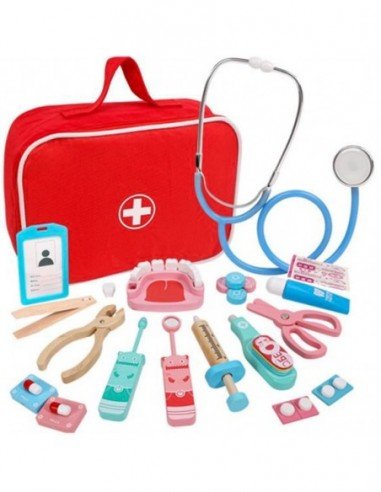 Gydytojo rinkinis iš medžio., 23x17cm